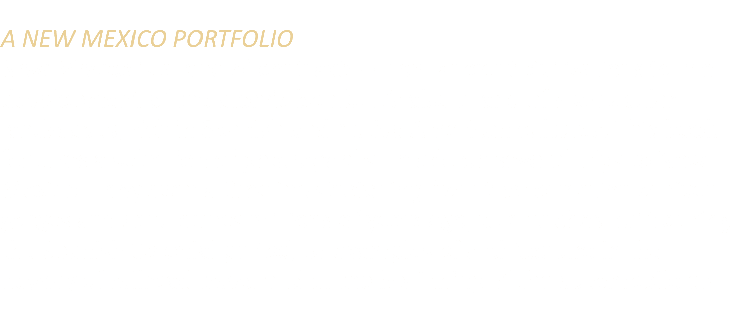 A NEW MEXICO PORTFOLIO New Mexico is a land of contrasts – from ancient civilizations to the development of the atomi...