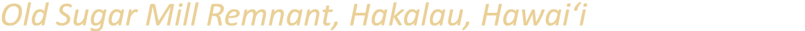 Old Sugar Mill Remnant, Hakalau, Hawai‘i